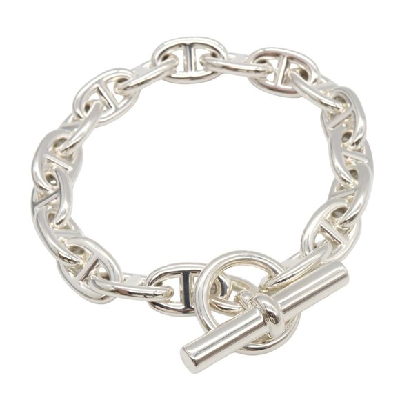 Hermes Hermès Chaine d'Ancre MM 18-link bracelet in 925 silver for men and wo... - Picture 1 of 6